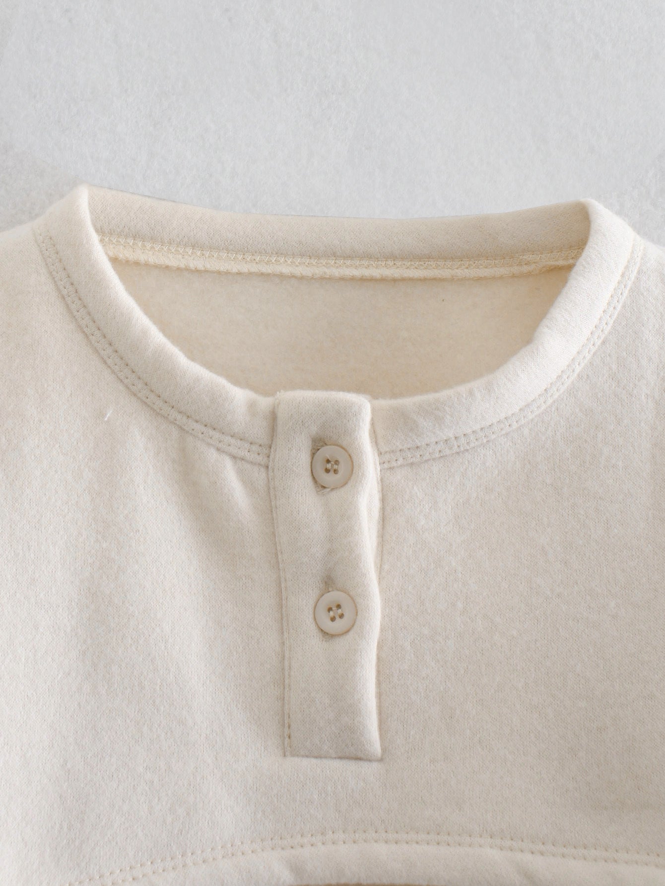 Button Small Collar Flannel Sleeves