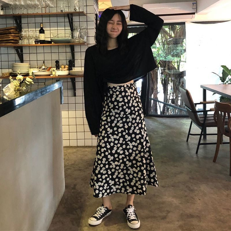 French First Love Loose And Thin Ins Long-Sleeved T-Shirt Fashion Suit