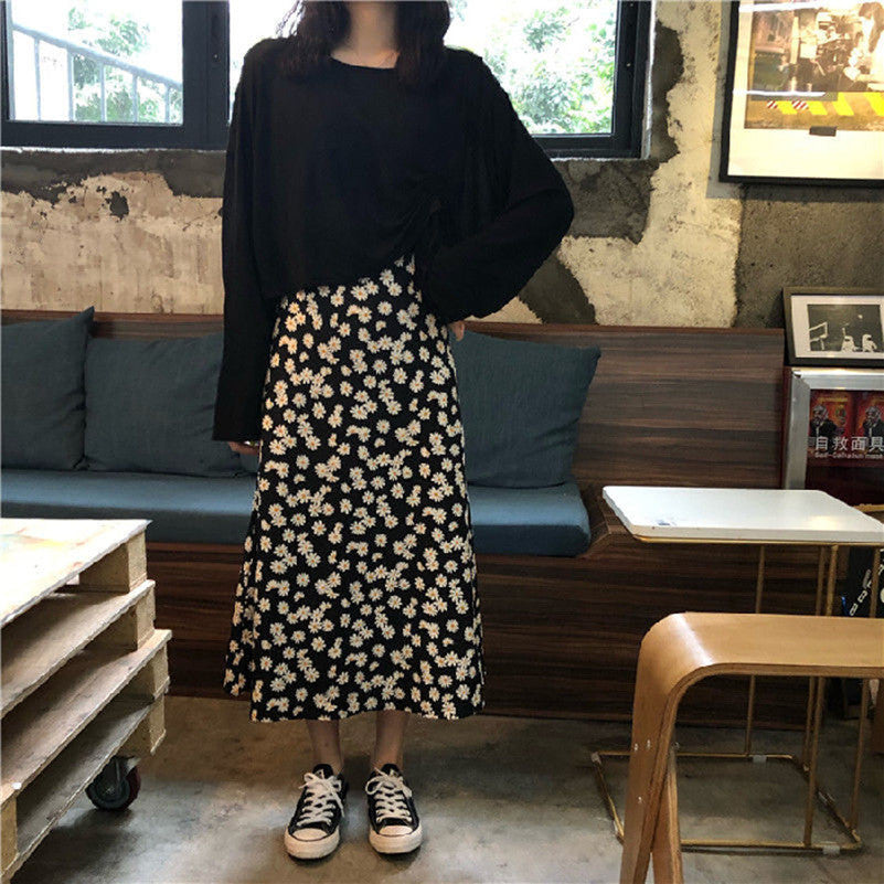 French First Love Loose And Thin Ins Long-Sleeved T-Shirt Fashion Suit