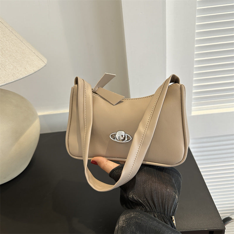 Simple Temperament Pure Color Gentle Shoulder Bag