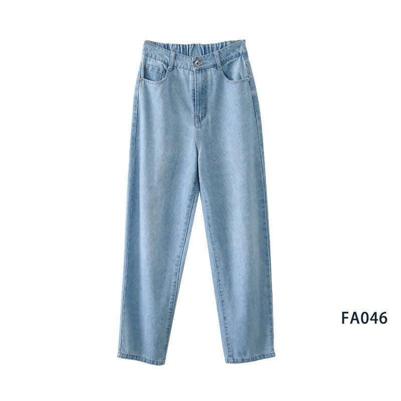 Straight loose daddy drape and thin mopping pants