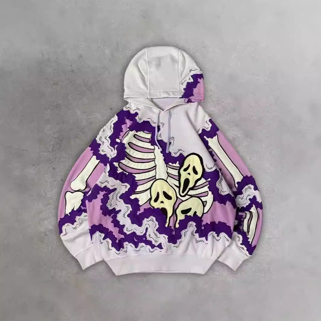 Skull Skeleton 3d Printed Sweater For Men