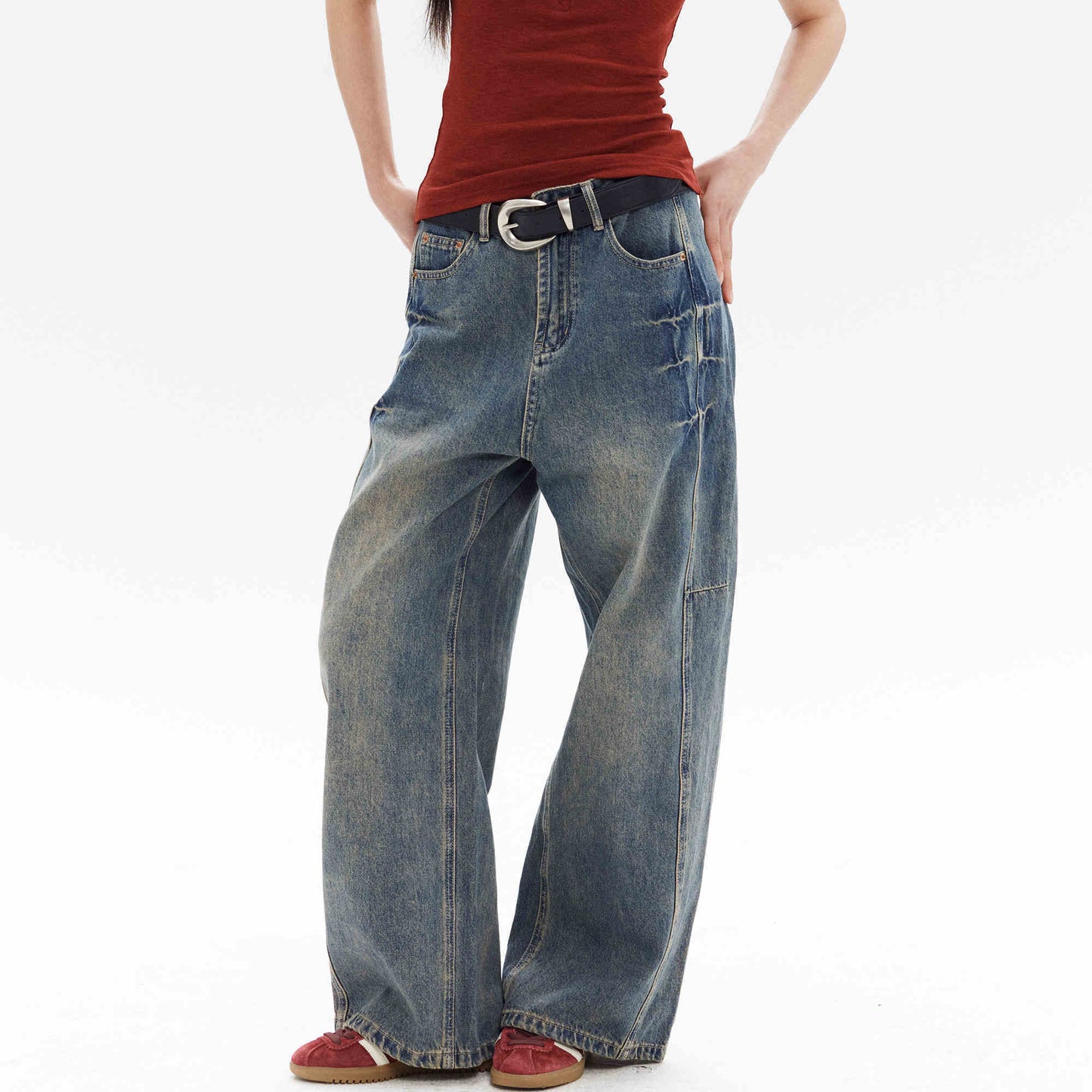 American High Street Design Loose Jeans