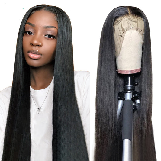 Split scalp Long Straight Wig