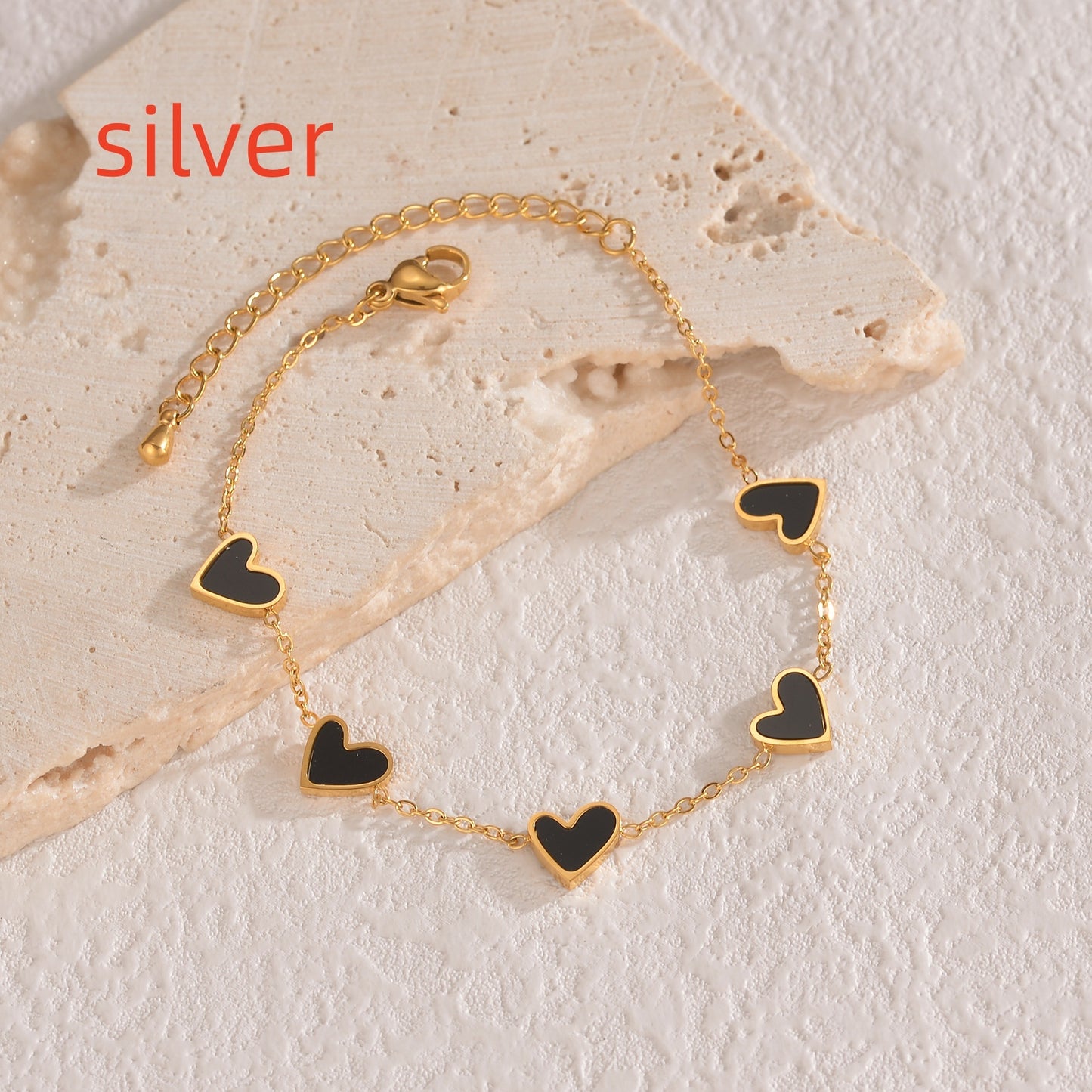Love Bracelet  Stainless Steel Dripping Heart Bracelet Fashion Valentine's Day Jewelry Gift