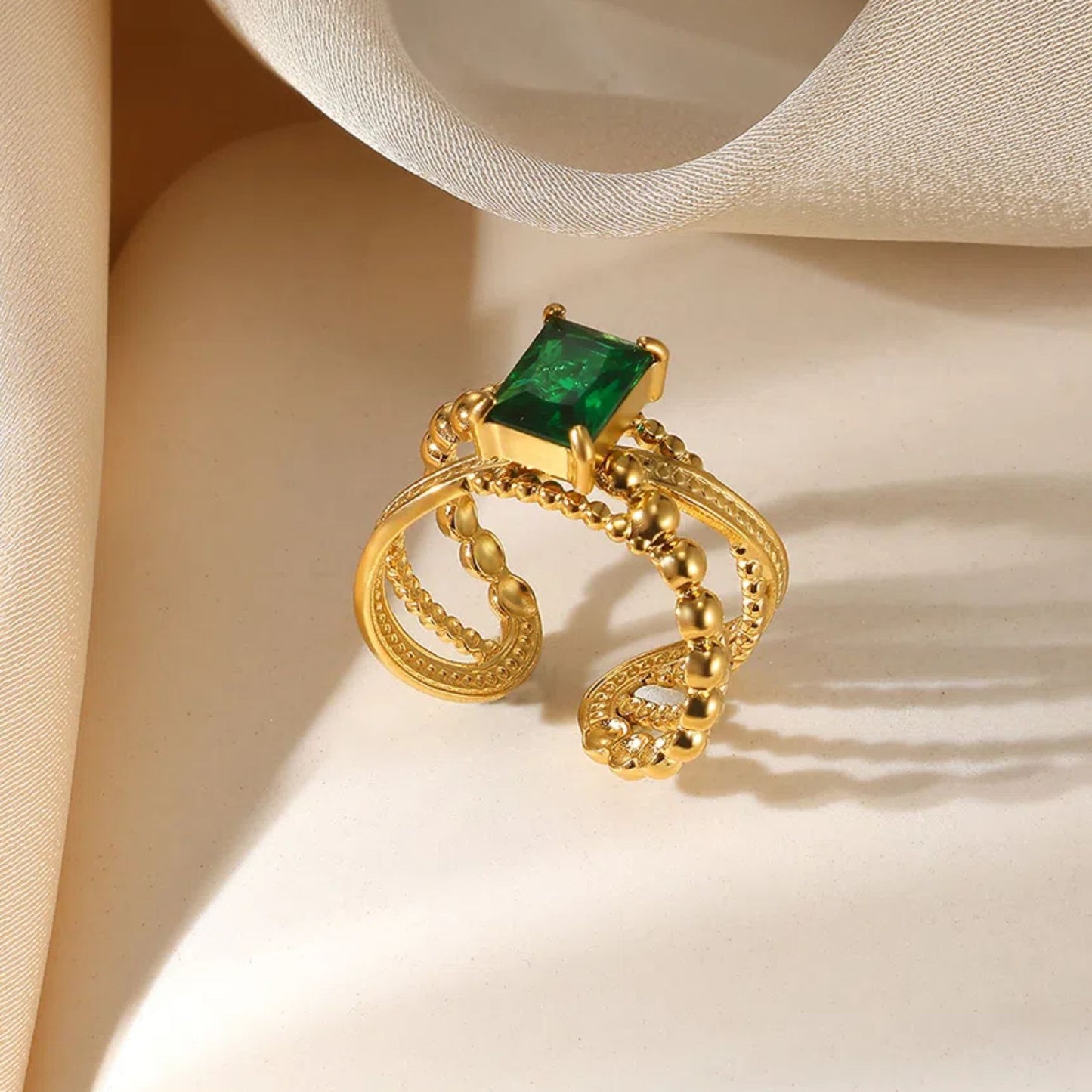 Light Luxury Exaggerated Niche Stainless Steel Ring