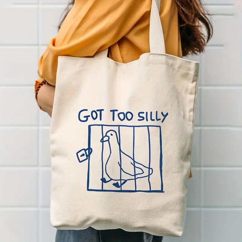 Simple Printed Canvas Casual Fashion Handbag