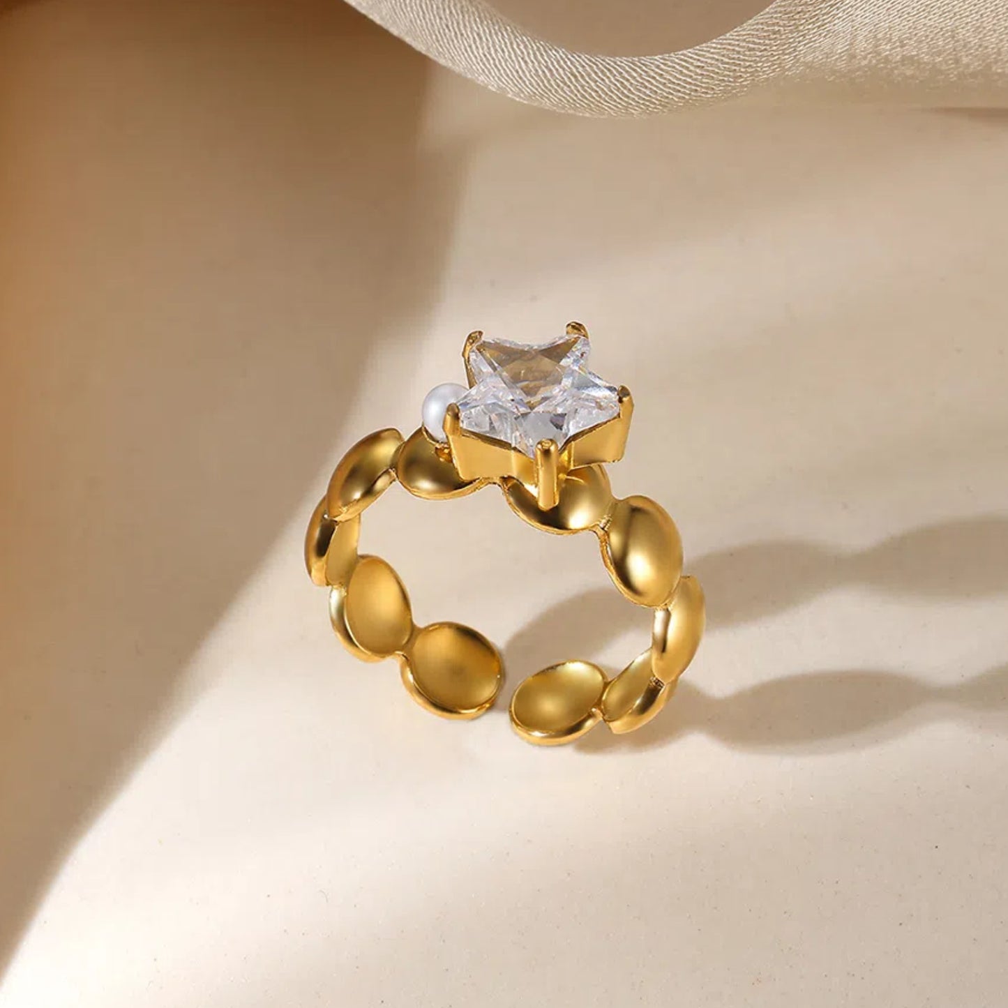 Light Luxury Exaggerated Niche Stainless Steel Ring