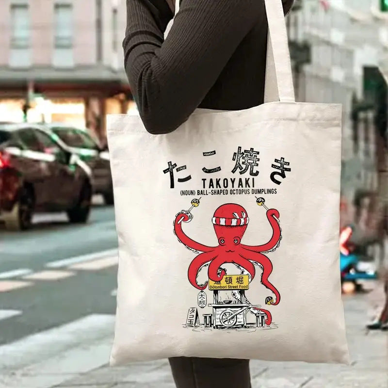 Simple Printed Canvas Casual Fashion Handbag
