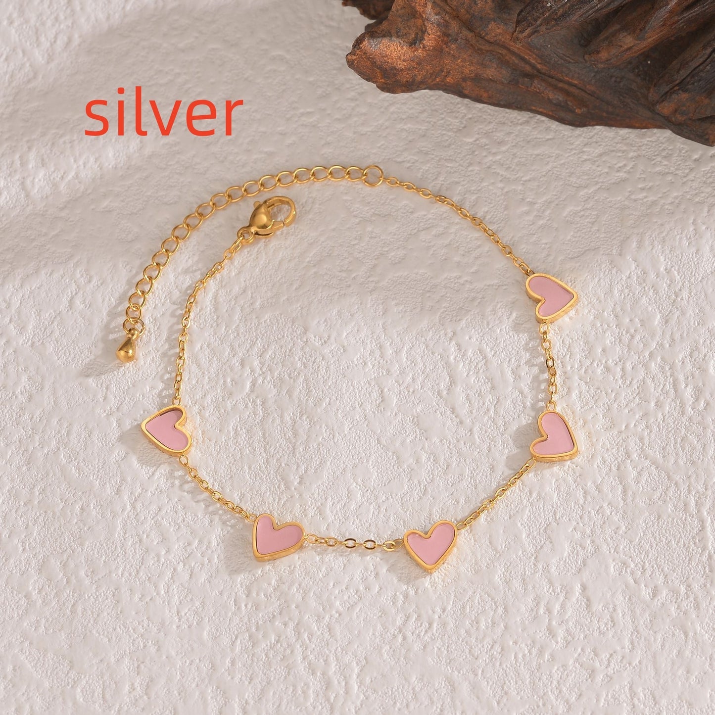 Love Bracelet  Stainless Steel Dripping Heart Bracelet Fashion Valentine's Day Jewelry Gift