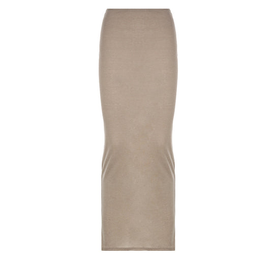 Solid Color Versatile Casual Style Slim Skirt