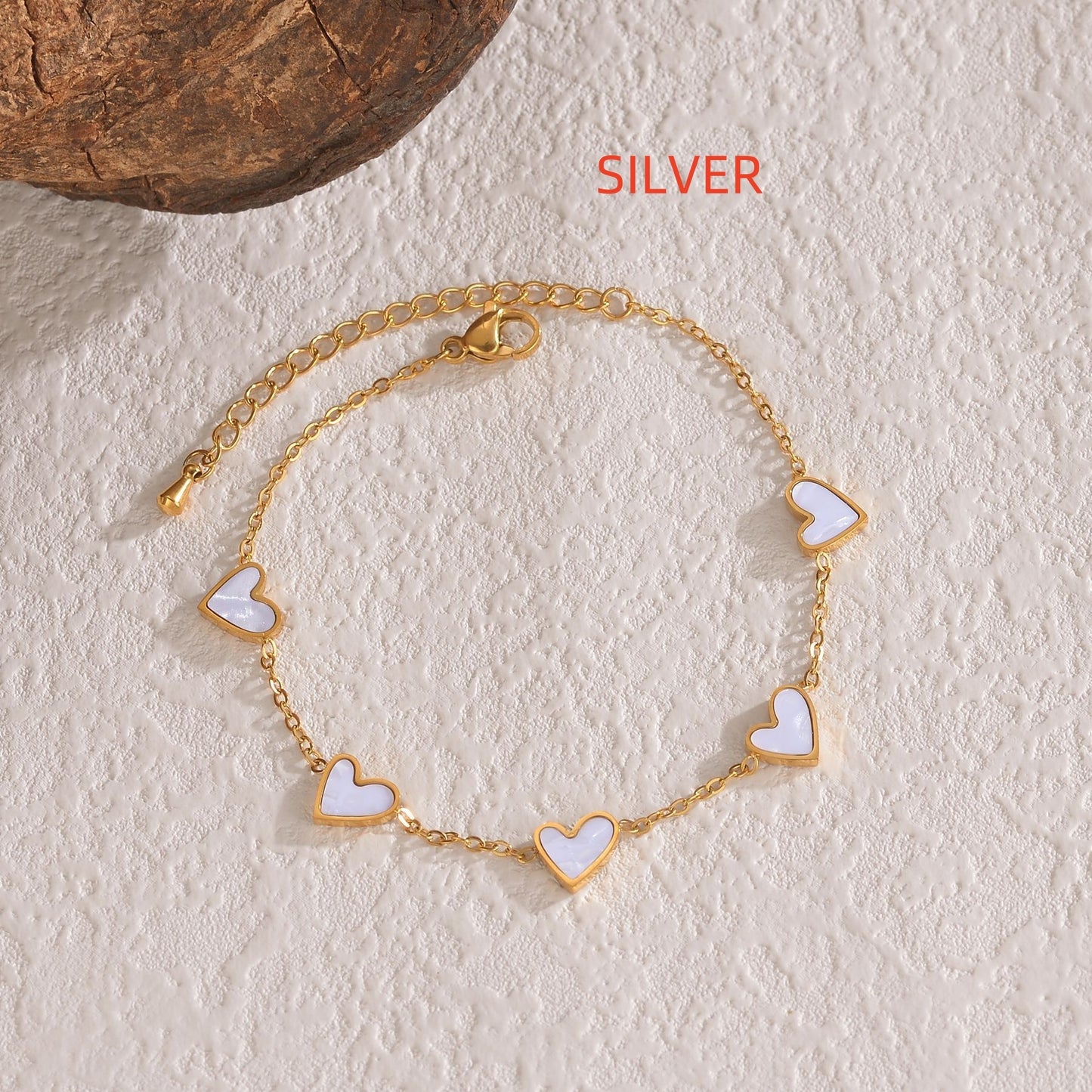 Love Bracelet  Stainless Steel Dripping Heart Bracelet Fashion Valentine's Day Jewelry Gift